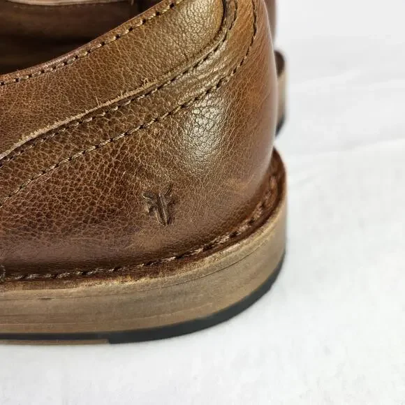 Frye James Derby Leather Dress Shoe Mens 13 Copper Brown Lace Up Oxford Wedding